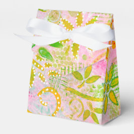 Abstrakte Blume und Blätter Geschenkschachtel