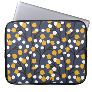 Abstrakte Blume und Blätter Laptopschutzhülle