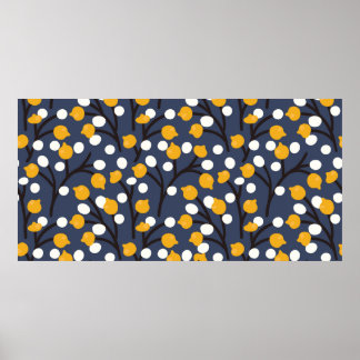 Abstrakte Blume und Blätter Poster