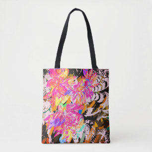 Abstrakte Blume und Tierdruck Tasche