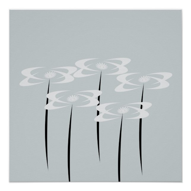 Abstrakte Blume von Philadelphus Poster (Vorderseite)
