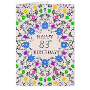 abstrakte Blume zum 83. Geburtstag