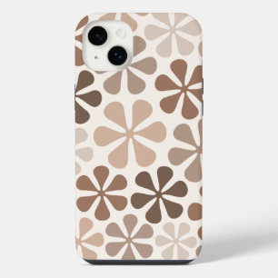 Abstrakte Blumen (B) Braun Beige Creme iPhone 14 Plus Hülle