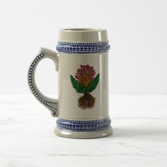 Abstrakte Blumen  Bierglas (Links)