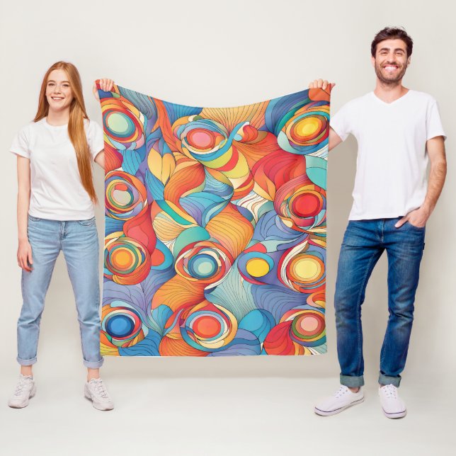 Abstrakte Blumen Fleecedecke (Beispiel)