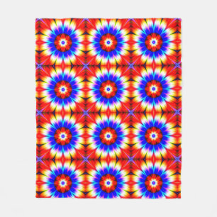Abstrakte Blumen Fleecedecke