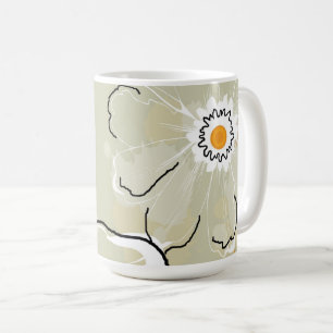 Abstrakte Blumen Kaffee-/Heiße-Schokolade-Tasse Kaffeetasse