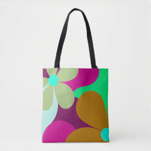 Abstrakte Blumen-Kunst-Tragetasche Tasche