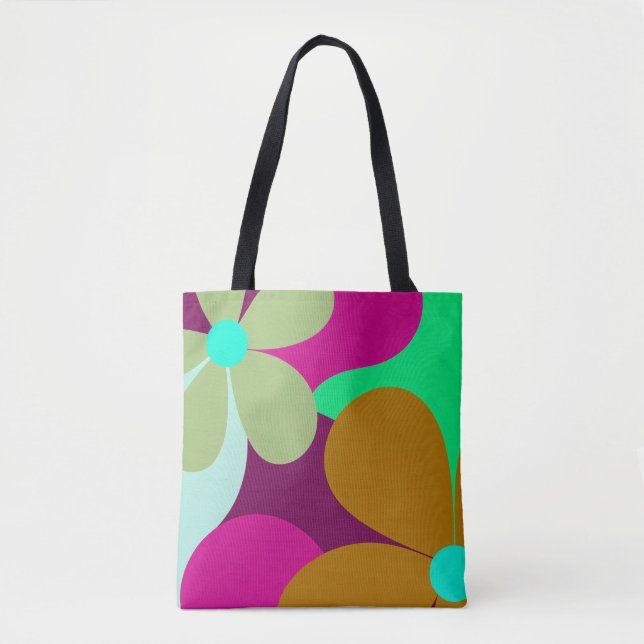 Abstrakte Blumen-Kunst-Tragetasche Tasche (Vorderseite)