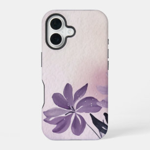 Abstrakte Blumen-Lila-Creeping-Phlox iPhone 16 Hülle