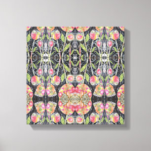 Abstrakte Blumen Mixed Media Leinwanddruck