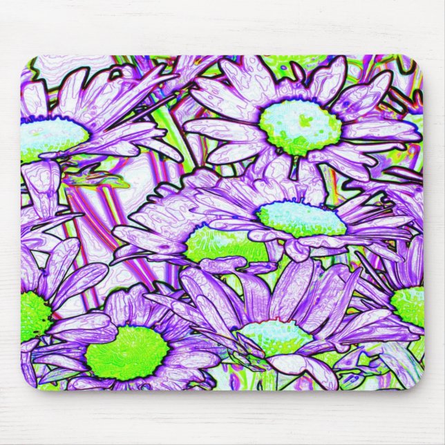 Abstrakte Blumen Mousepad (Vorne)