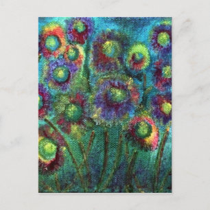 Abstrakte Blumen Postkarte