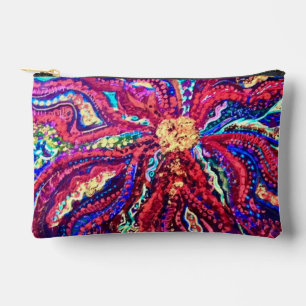 Abstrakte Blumen-Tasche - Farbige florale Reißvers Zubehörtasche