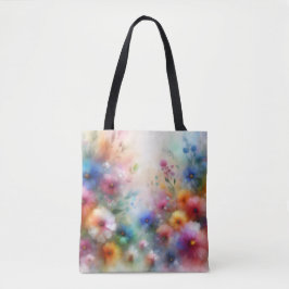 Abstrakte Blumen-Tasche im Aquarell-Stil Tasche