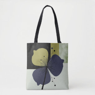 Abstrakte Blumen-Tragetasche – Sanfter Farb-Rhythm Tasche