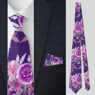 Abstrakte Blumen, Violett Krawatte