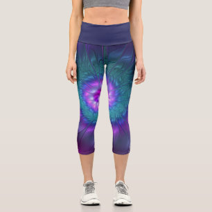 Abstrakte Blumenbeauty Fraktal Kunst, Dichtung und Capri Leggings