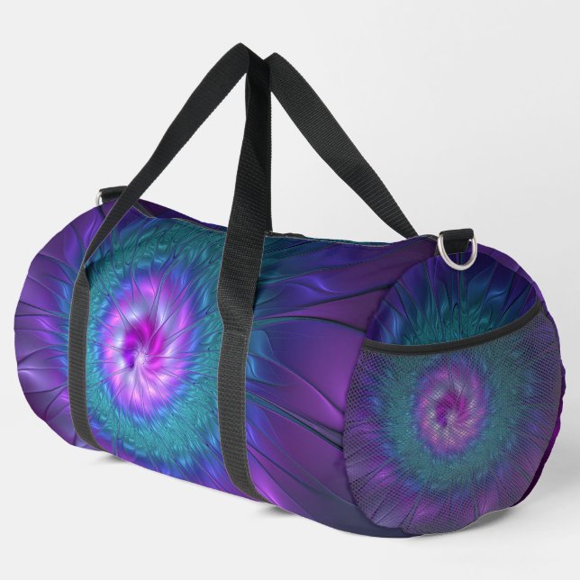 Abstrakte Blumenbeauty Fraktal Kunst, Dichtung und Duffle Bag (Rechte Ecke)