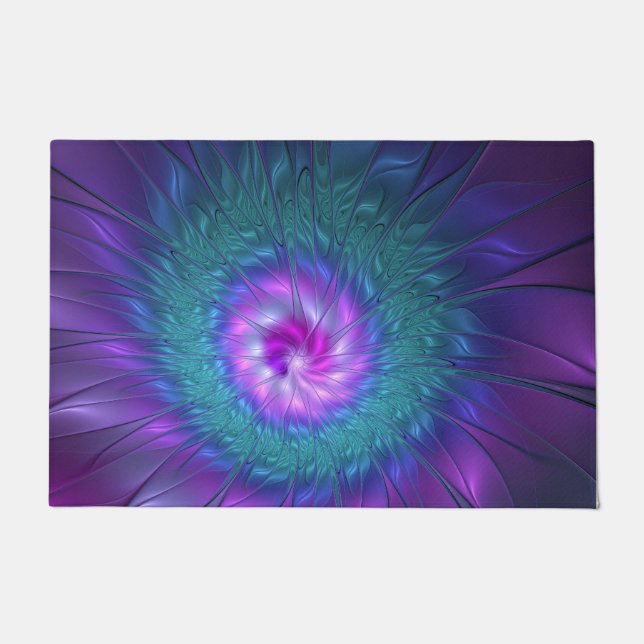 Abstrakte Blumenbeauty Fraktal Kunst, Dichtung und Fußmatte (Vorderseite)