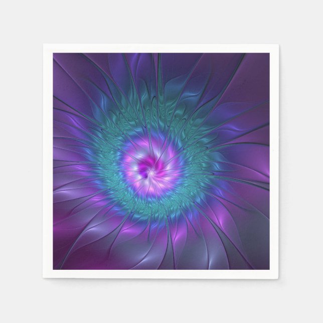 Abstrakte Blumenbeauty Fraktal Kunst, Dichtung und Serviette (Vorderseite)