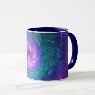 Abstrakte Blumenbeauty Fraktal Kunst, Dichtung und Tasse