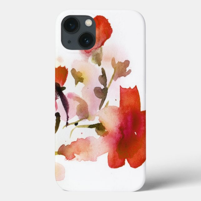 Abstrakte Blumenbilder in Aquarellen Case-Mate iPhone Hülle (Rückseite)