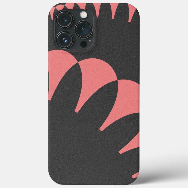 Abstrakte Blumenblätter Rosa und Grau Elegant Case-Mate iPhone Hülle (Rückseite)
