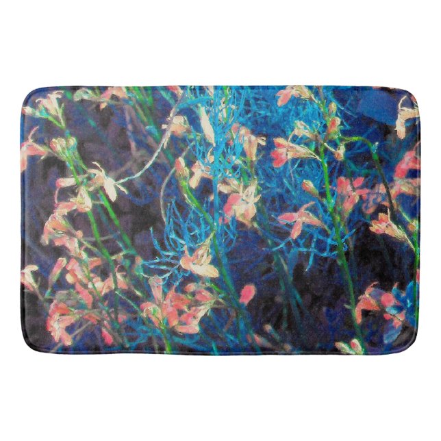 Abstrakte Blumenfantasie Badematte (Vorderseite)