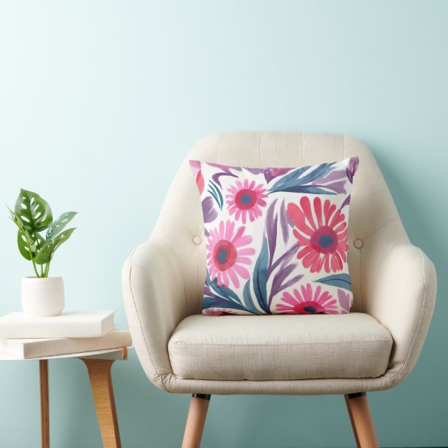 abstrakte Blumenfarbe für Zuhause Kissen (Stuhl )
