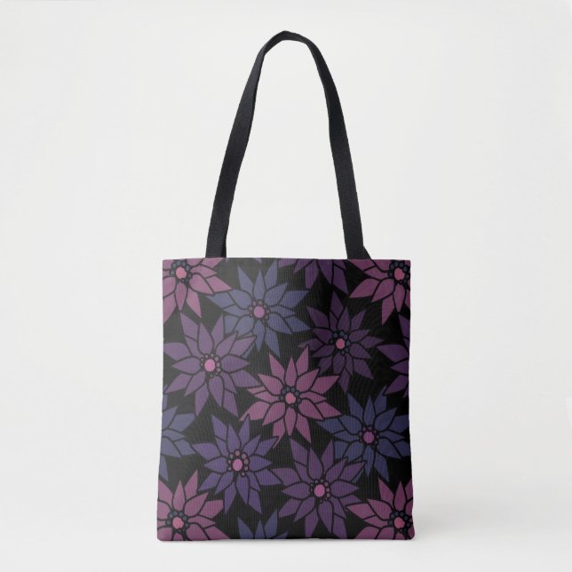 Abstrakte blumengeschmückte Blume romantischer Car Tasche (Vorderseite)