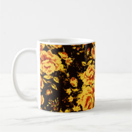 Abstrakte Blumenglastextur Kaffeetasse