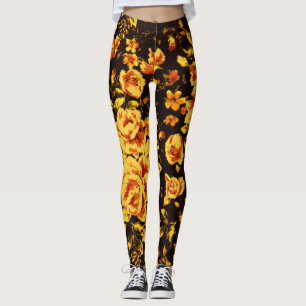 Abstrakte Blumenglastextur Leggings