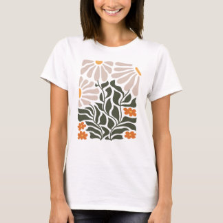Abstrakte Blumenharmonie mit natürlichen Akzenten T-Shirt