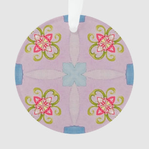 Abstrakte Blumenkreuz Ornament