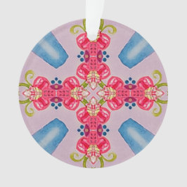 Abstrakte Blumenkreuz Ornament