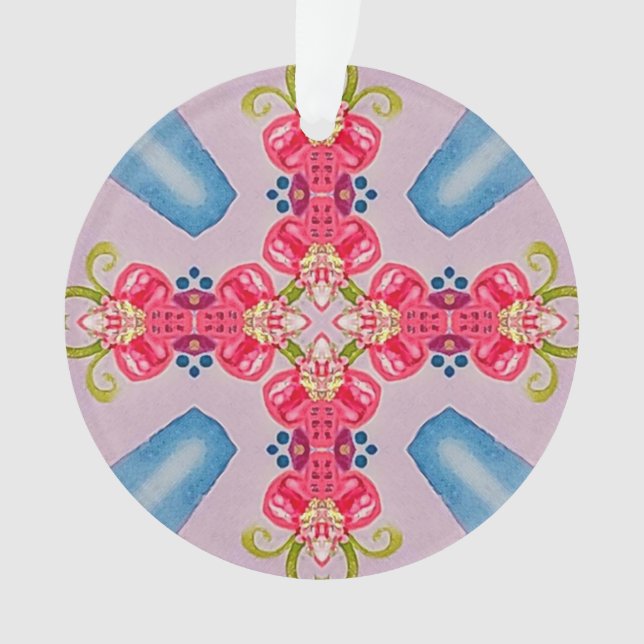 Abstrakte Blumenkreuz Ornament (Vorderseite)