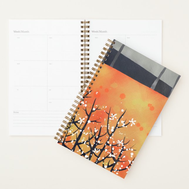 Abstrakte Blumenlandschaft Burnt Orange Planer (Anzeige)