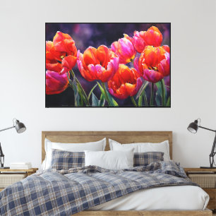 Abstrakte Blumenleinwanddrucke – Stilvolle Blumenw Leinwanddruck