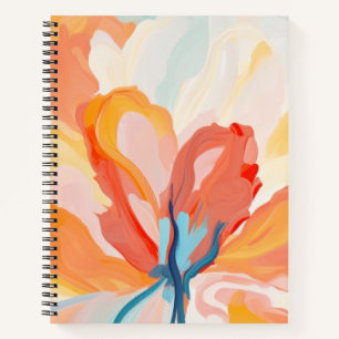 Abstrakte Blumenmalerei als Hintergrund Notizbuch