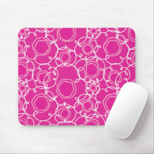 Abstrakte Blumenmatrix (Hot Pink) Fine Art Mousepad