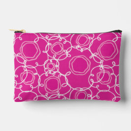 Abstrakte Blumenmatrix (Hot Pink) Fine Art Zubehörtasche