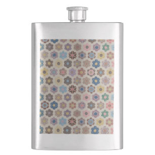 Abstrakte Blumenmuster Flachmann