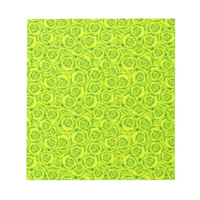 Abstrakte Blumenmuster-Rose Notizblock (Vorderseite)