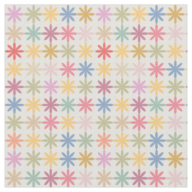 Abstrakte Blumenmuster Stoff (Nahaufnahme)