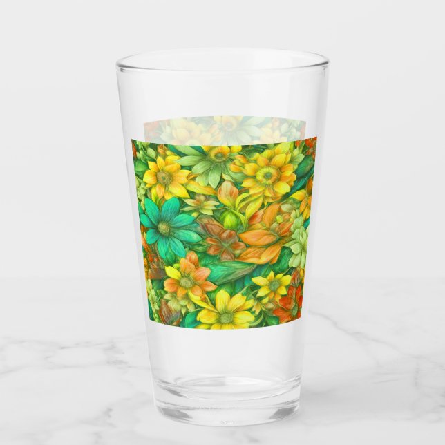Abstrakte Blumennummer 67 Glas (Vorderseite)