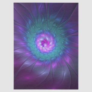 Abstrakte Blumenpracht, farbenfrohe fraktale Kunst Seidenpapier