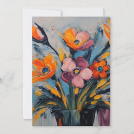 Abstrakte Blumenpracht Feiertagskarte