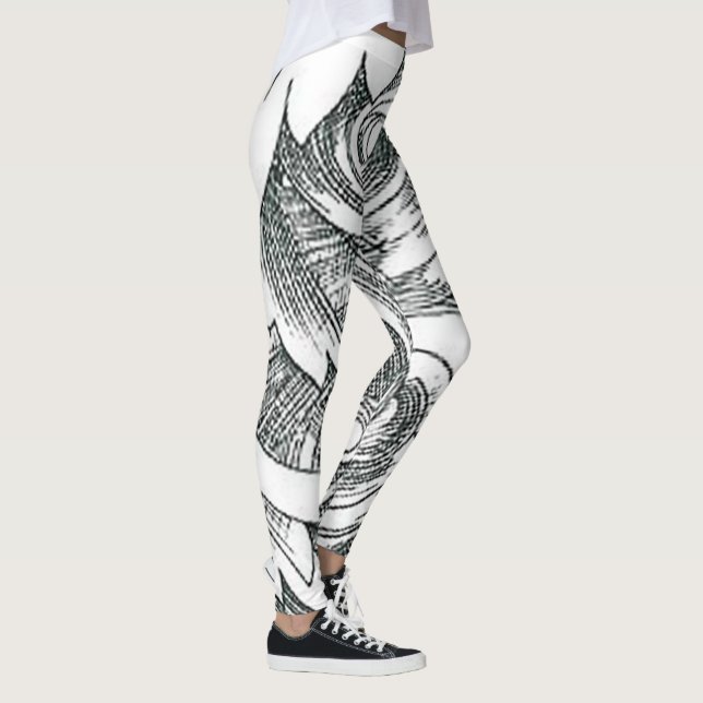 Abstrakte Blumenstrasse Leggings (Rechts)