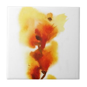 Abstrakte Blumenwatercolormalereien 2 Fliese